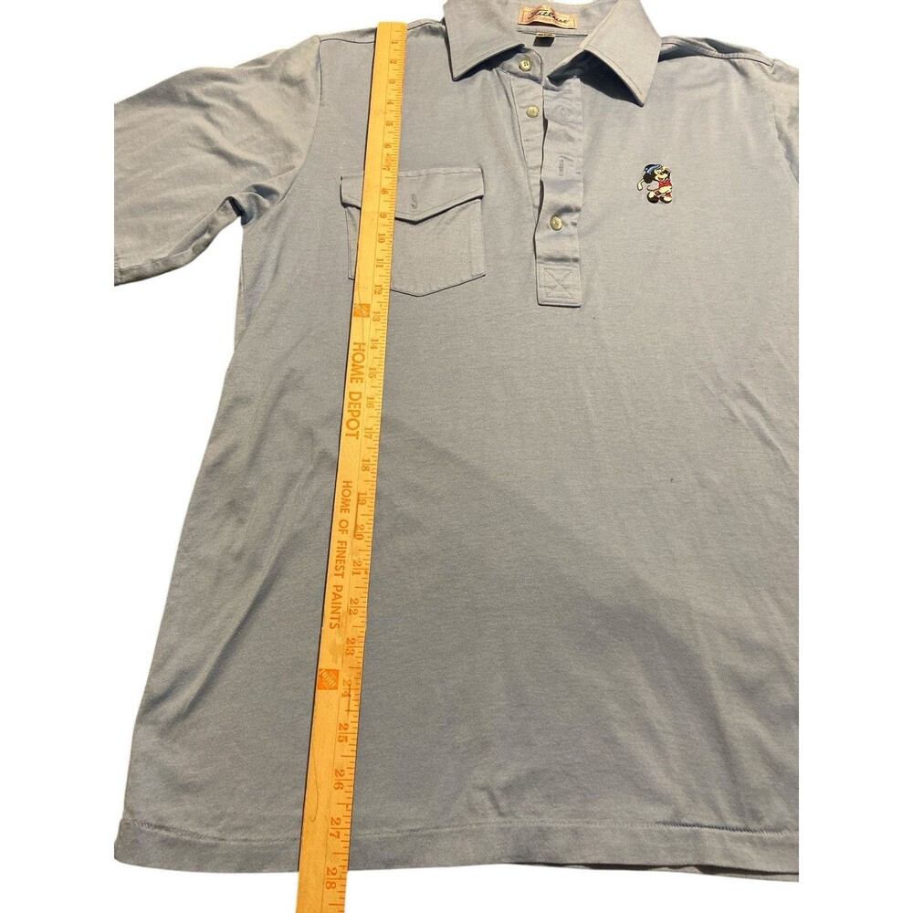 The Titleist Collection Polo Shirt Mens Blue Sz Large Stripe Mickey Mouse - Picture 8 of 10